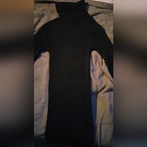 Black knitted dress